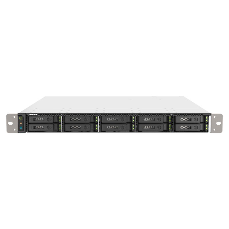 QNAP TS-h1090FU-7232P-64G | 10-zatokowy all flash NAS, AMD Epyc, 64GB RAM, 2x 25GbE SFP28, RP RACK