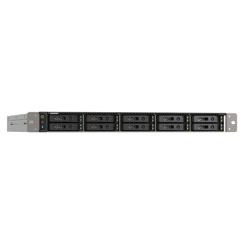 QNAP TS-h1090FU-7232P-64G | 10-zatokowy all flash NAS, AMD Epyc, 64GB RAM, 2x 25GbE SFP28, RP RACK
