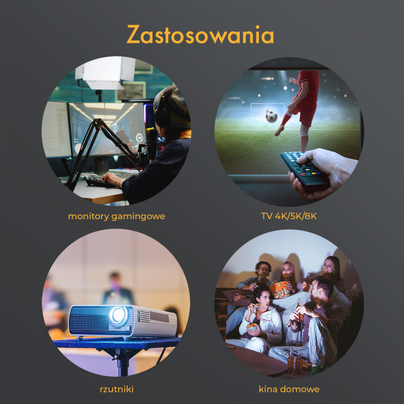 Claroc Kabel optyczny DisplayPort 1.4 AOC 8K 5 m