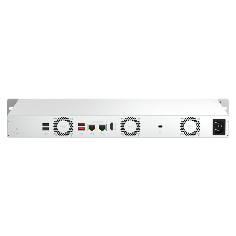 QNAP TS-464eU-8G | 4-zatokowy płytki serwer NAS, Intel Celeron, 8GB RAM, 2x 2,5GbE RJ-45, RACK