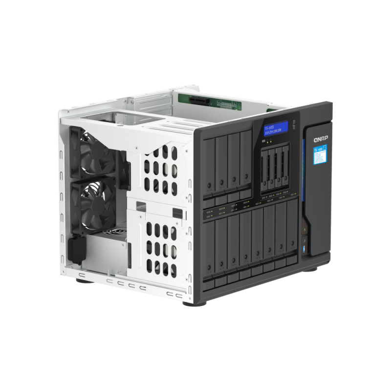 QNAP TS-1655-8G | 16-zatokowy (12x 3,5'', 6x 2,5'') serwer NAS, Intel, 8GB RAM, 2x 2,5GbE RJ-45 Tower