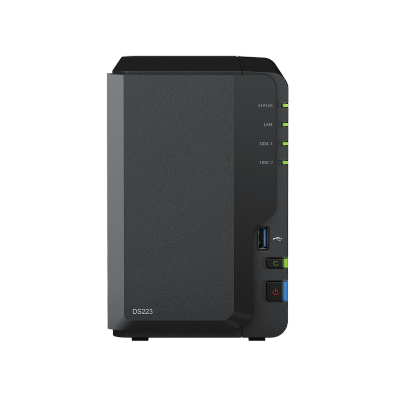 Synology DS223 | 2-zatokowy serwer NAS, ARM, 2GB RAM, 1GbE RJ-45, Tower