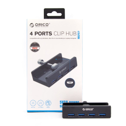 Orico Hub aktywny biurkowy 4*USB-A 5Gbps czarny