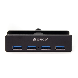 Orico Hub aktywny biurkowy 4*USB-A 5Gbps czarny