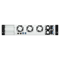 QNAP TS-855eU-RP-8G | 8-zatokowy płytki serwer NAS, Intel Atom, 8GB RAM, 2x 2,5GbE RJ-45, RP, RACK