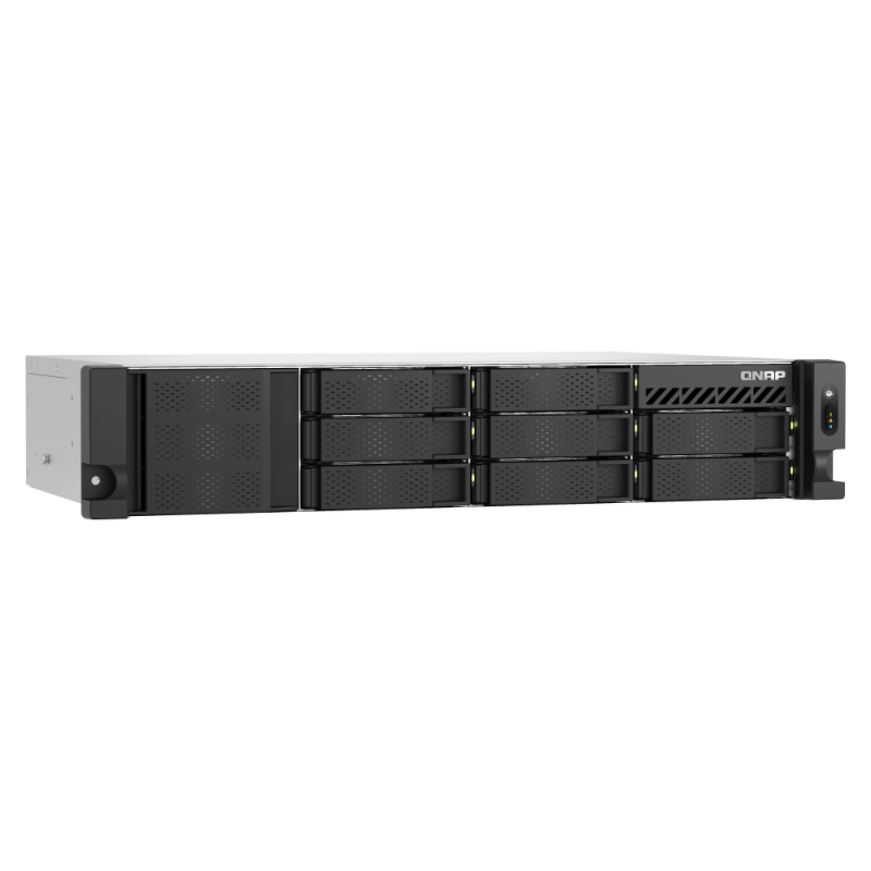 QNAP TS-855eU-RP-8G | 8-zatokowy płytki serwer NAS, Intel Atom, 8GB RAM, 2x 2,5GbE RJ-45, RP, RACK