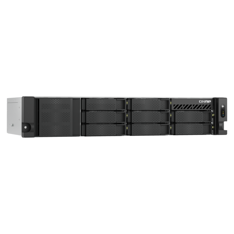 QNAP TS-855eU-RP-8G | 8-zatokowy płytki serwer NAS, Intel Atom, 8GB RAM, 2x 2,5GbE RJ-45, RP, RACK