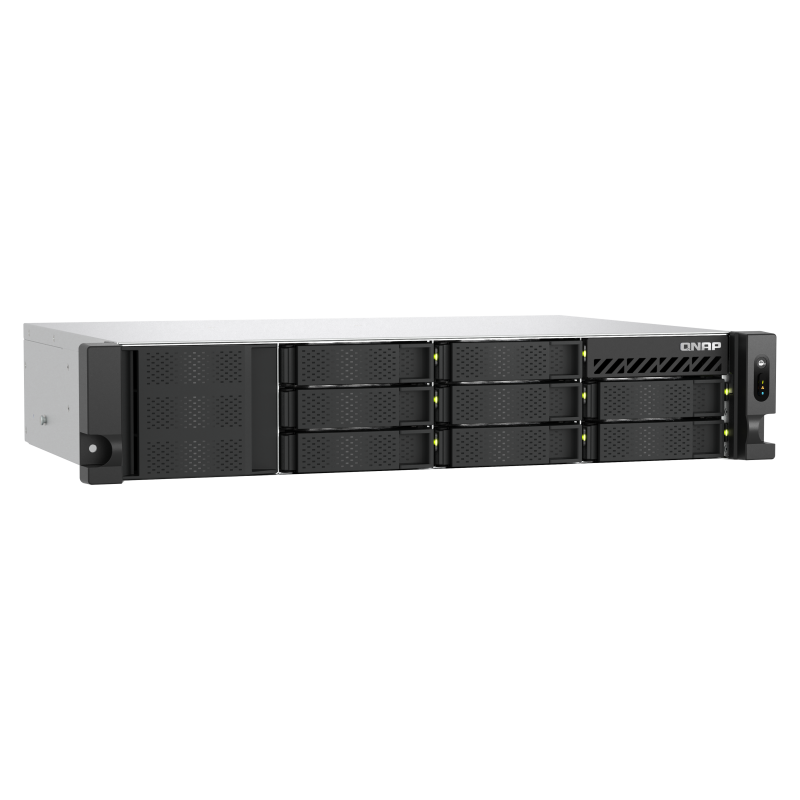 QNAP TS-855eU-8G | 8-zatokowy płytki serwer NAS, Intel Atom, 8GB RAM, 2x 2,5GbE RJ-45, RACK