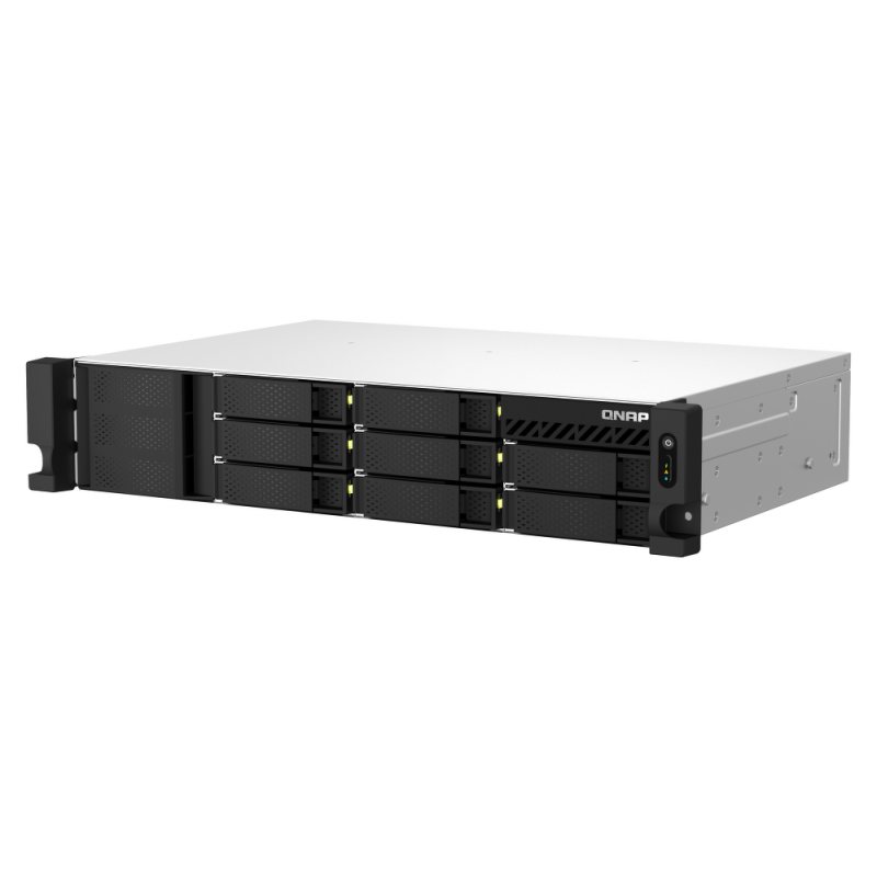 QNAP TS-864eU-RP-8G | 8-zatokowy płytki serwer NAS, Intel Celeron, 8GB RAM, 2x 2,5GbE RJ-45, RP RACK