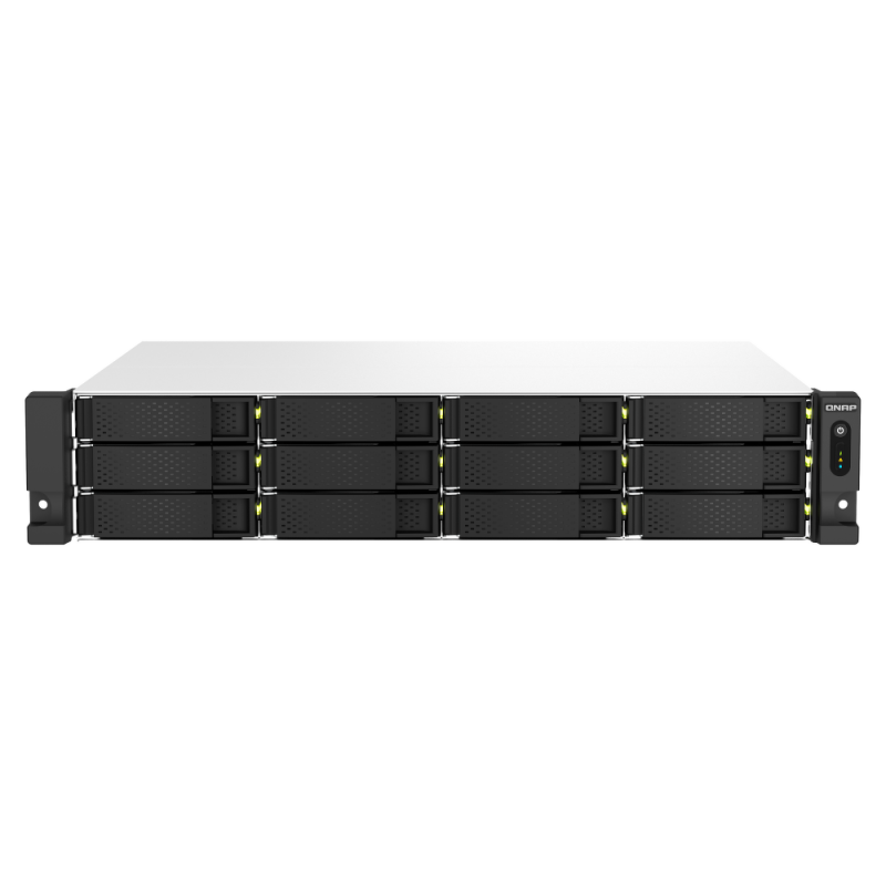 QNAP TS-1264U-RP-8G | 12-zatokowy serwer NAS, Intel Celeron, 8GB RAM, 2x 2,5GbE RJ-45, RP, RACK