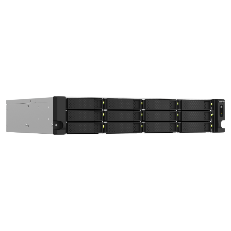 QNAP TS-1264U-RP-8G | 12-zatokowy serwer NAS, Intel Celeron, 8GB RAM, 2x 2,5GbE RJ-45, RP, RACK