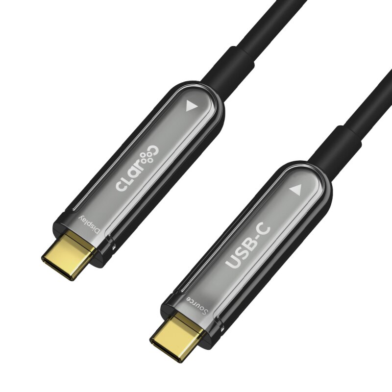 Claroc Kabel USB-C aktywny, 4K@60Hz, 60W, 10 m | PartsPC.pl