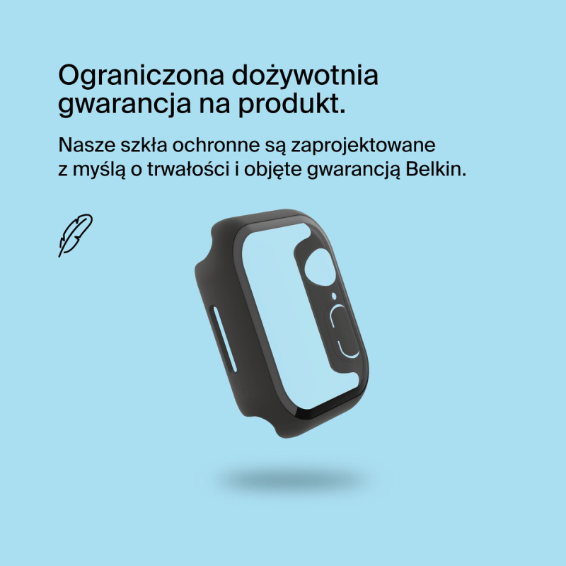 Belkin Szkło na Apple Watch 44/45mm 9/8/7/6/5/4/SE, czarne
