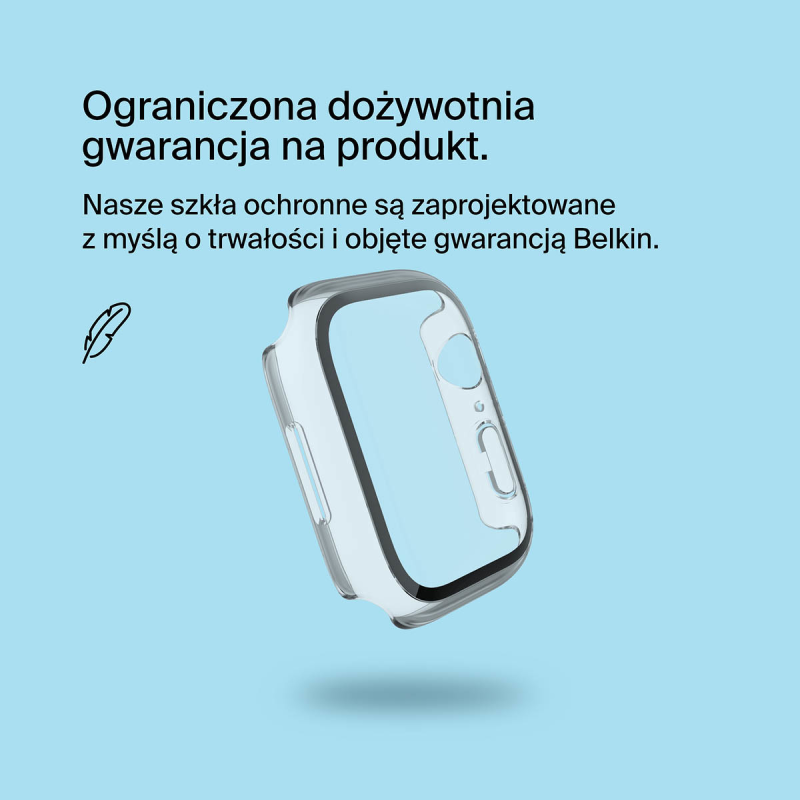 Belkin Szkło na Apple Watch 44/45mm 9/8/7/6/5/4/SE, przezroczyste