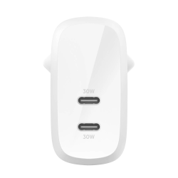 Belkin Ładowarka 60W, 2x USB-C PD PPS 30W, biała
