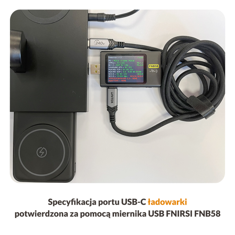 Unitek Ładowarka bezprzewodowa 48W z powerbankiem