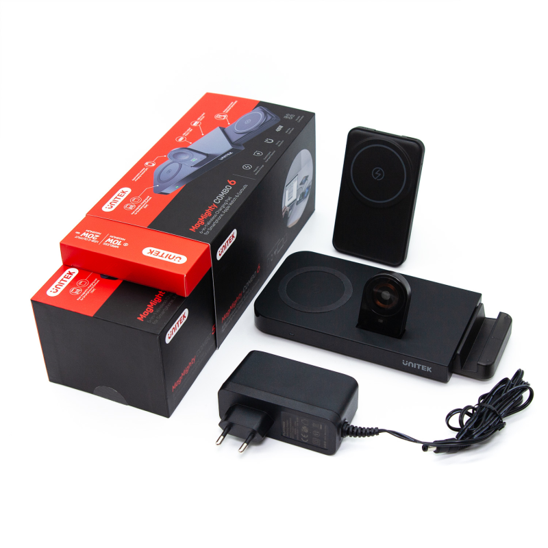 Unitek Ładowarka bezprzewodowa 48W z powerbankiem