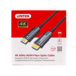 Unitek Kabel optyczny HDMI 2.0 AOC 4K 60Hz 50 m