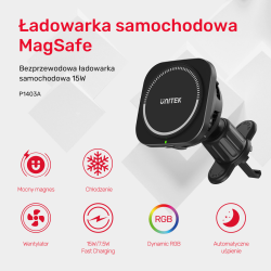 Unitek Ładowarka samochodowa 38 W, uchwyt MagSafe