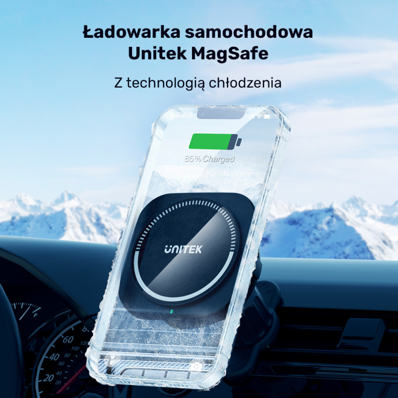 Unitek Ładowarka samochodowa 38 W, uchwyt MagSafe