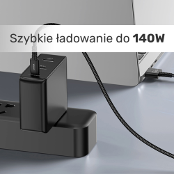 Unitek Kabel zasilający USB-C - MagSafe 3 140W 1 m