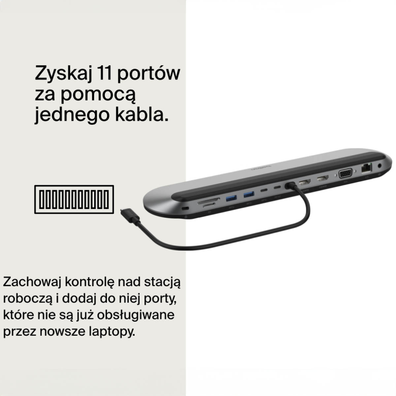 Belkin Stacja dokująca 11w1 USB-C, 2x HDMI 4K, PD 100W