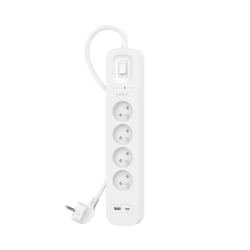 Belkin Listwa zasilająca przeciwprzepięciowa 525J, 4 gniazda, USB-A, USB-C PD, 2m
