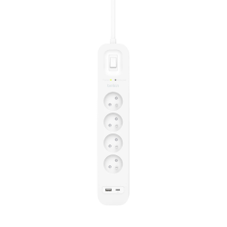 Belkin Listwa zasilająca przeciwprzepięciowa 525J, 4 gniazda, USB-A, USB-C PD, 2m