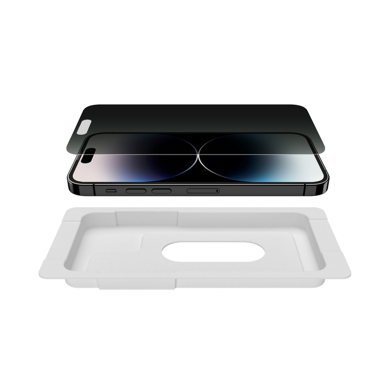 Belkin Szkło prywatyzujące na iPhone 16 Plus / 15 Plus / 14 Pro Max, Tempered Glass, z aplikatorem
