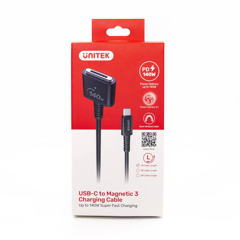 Unitek Kabel zasilający USB-C - MagSafe 3 140W 2 m
