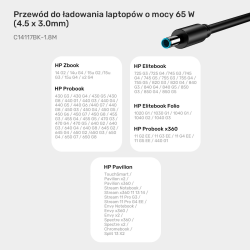 Kabel zasilający do laptopa HP 65W USB-C - DC4,5mm