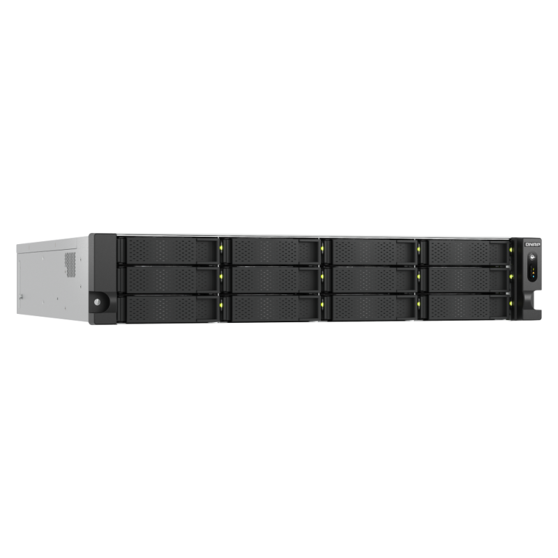 QNAP TS-h1277AXU-RP-R5-16G | 12-zatokowy serwer NAS, AMD Ryzen, 16GB RAM, 2x 10Gb Base-T, RP, RACK