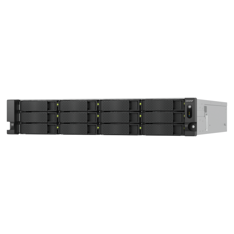 QNAP TS-h1277AXU-RP-R5-16G | 12-zatokowy serwer NAS, AMD Ryzen, 16GB RAM, 2x 10Gb Base-T, RP, RACK
