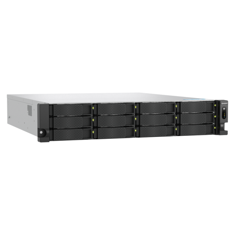 QNAP TS-h1277AXU-RP-R5-16G | 12-zatokowy serwer NAS, AMD Ryzen, 16GB RAM, 2x 10Gb Base-T, RP, RACK