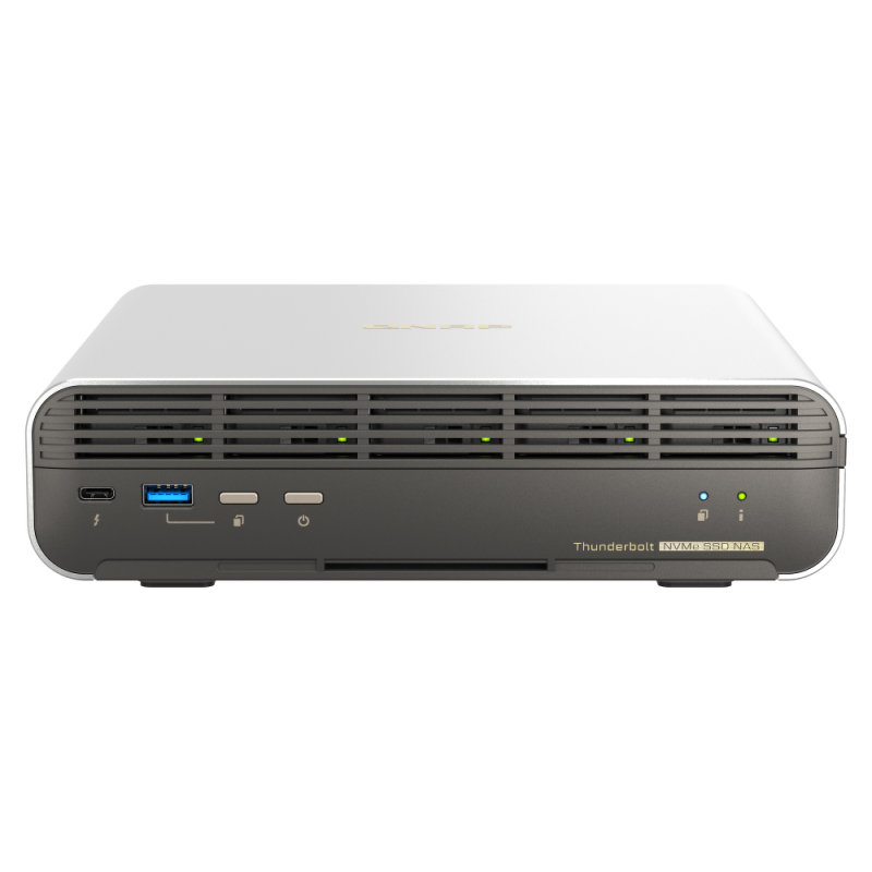 QNAP TBS-h574TX-i3-12G | 5-zatokowy serwer NASbook, Intel, 12GB RAM, 1x 10GBASE-T 1x 2.5GbE, Compact