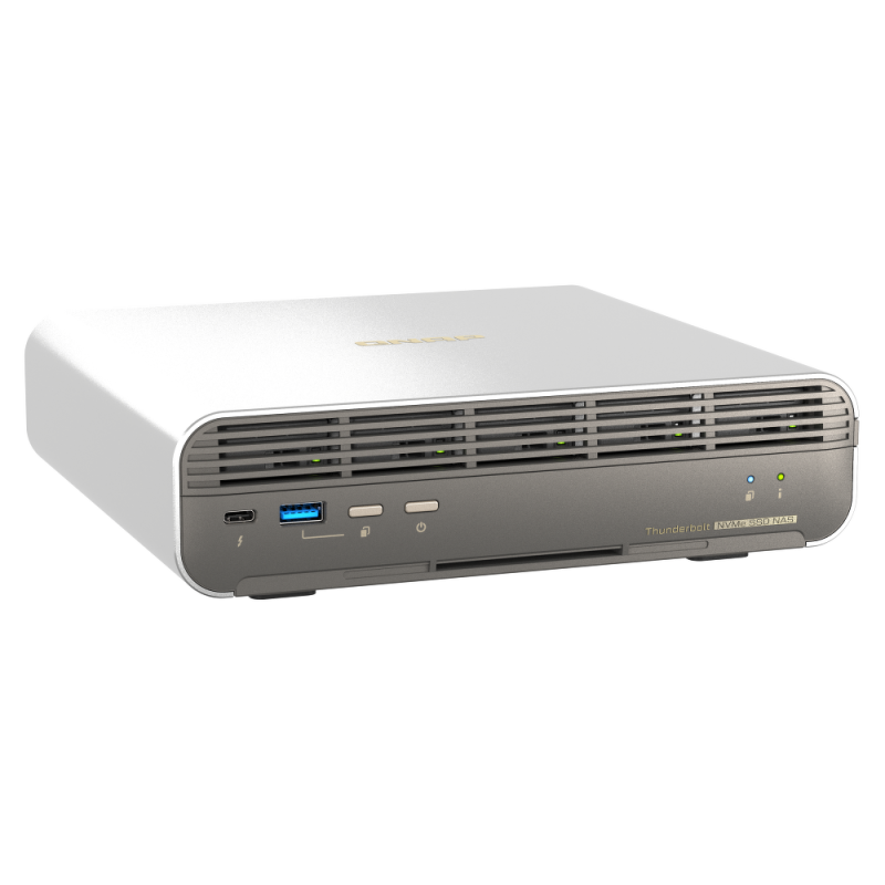 QNAP TBS-h574TX-i3-12G | 5-zatokowy serwer NASbook, Intel, 12GB RAM, 1x 10GBASE-T 1x 2.5GbE, Compact