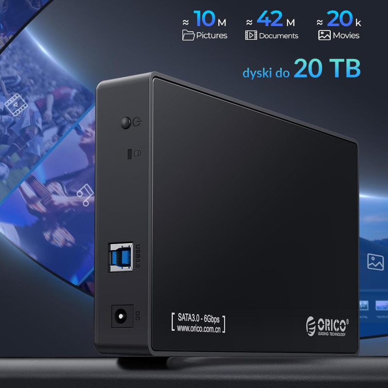 Orico Obudowa dysku SATA 3,5'' USB 5Gbps