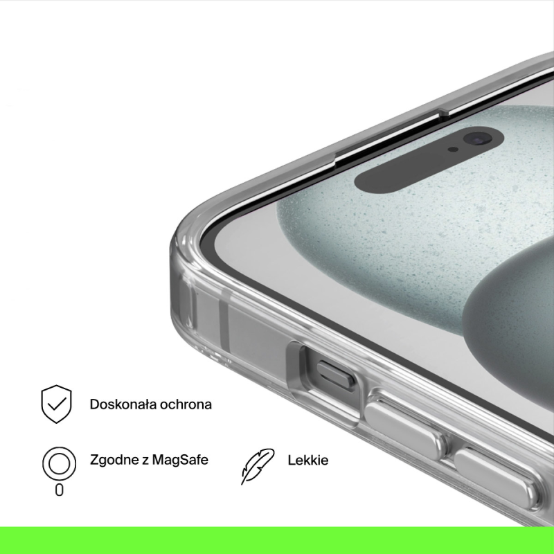Belkin Magnetyczne etui ochronne do iPhone 15 przezroczyste