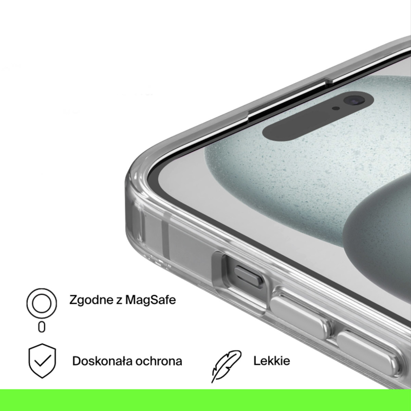 Belkin Magnetyczne etui ochronne do iPhone 15 Plus przezroczyste