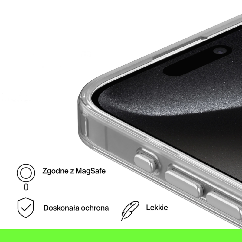 Belkin Magnetyczne etui ochronne do iPhone 15 Pro Max przezroczyste