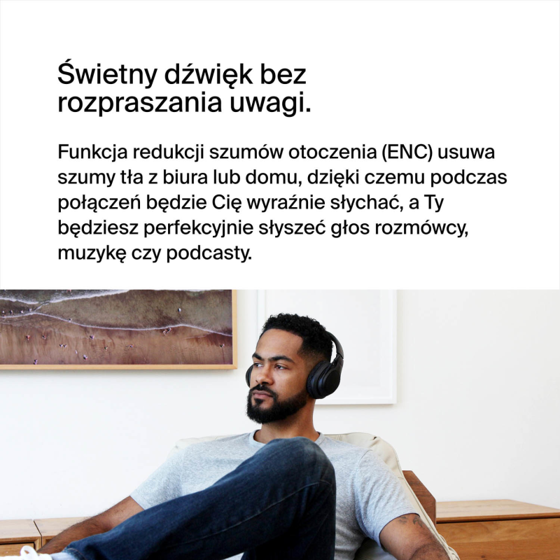 Belkin Słuchawki nauszne, bezprzewodowe, z mikrofonem, czarne