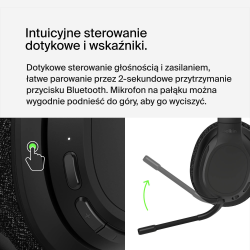 Belkin Słuchawki nauszne, bezprzewodowe, z mikrofonem, czarne