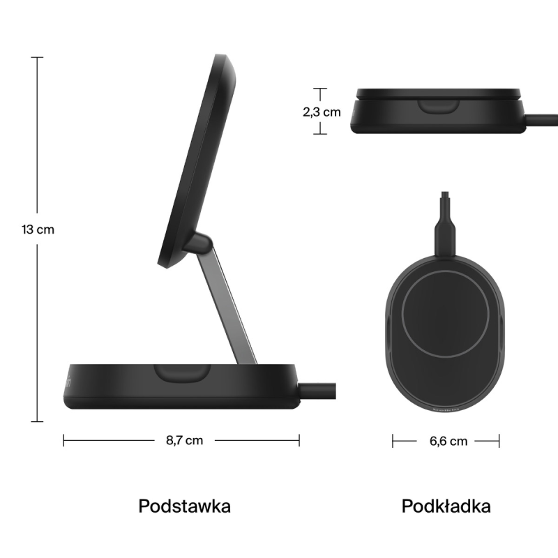 Belkin Ładowarka magnetyczna, Qi2 15W, czarna