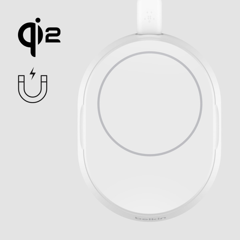 Belkin Ładowarka magnetyczna, Qi2 15W, biała