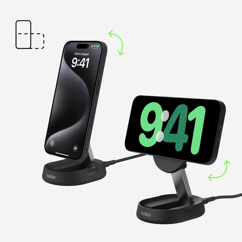 Belkin Ładowarka magnetyczna, Qi2 15W, zasilacz, czarna