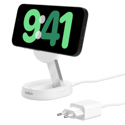 Belkin Ładowarka magnetyczna, Qi2 15W, zasilacz, biała