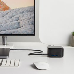 Belkin Stacja dokująca 6w1, GaN PD 130W, 2x USB-A, USB-C, HDMI 4K, RJ-45