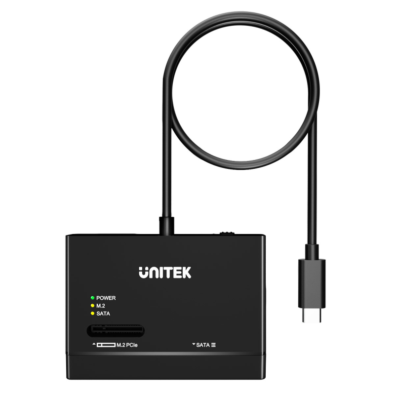 Unitek Mostek USB-C na dyski SATA i M.2 MVMe
