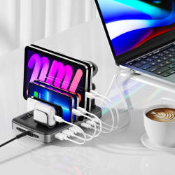 Unitek Stacja ładująca 3 x USB-A 20W, 3 x USB-C PD 60W, 80W