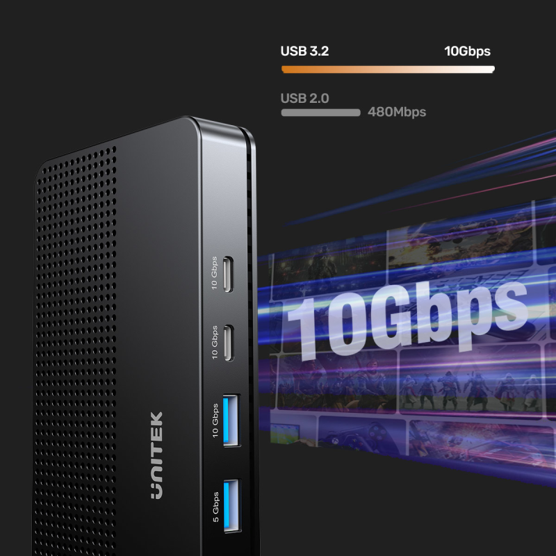 Unitek Stacja dokująca 13w1 MST HDMI DP 8K PD 100W